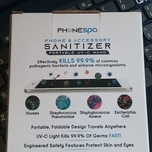 NEW/SEALED PhoneSpa Phone & Accessory Sanitizer Wand USB Rechargeable - Picture 5 of 9